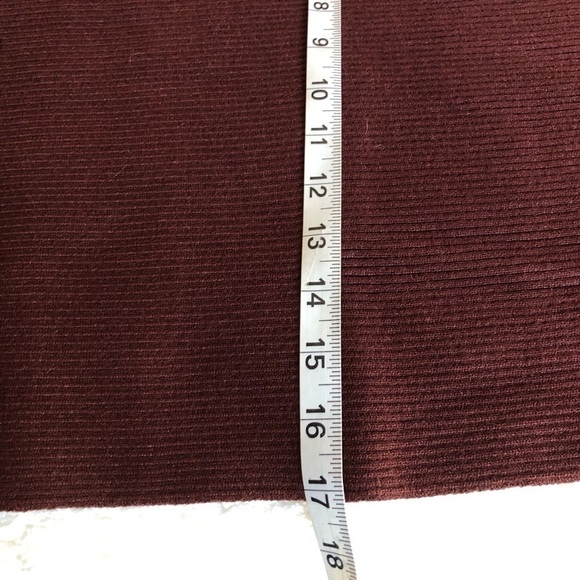 Modern Citizen Sweater The Lou Rib Knit Bell  Sleeve Deep Burgundy Size 3X - Picture 8 of 13